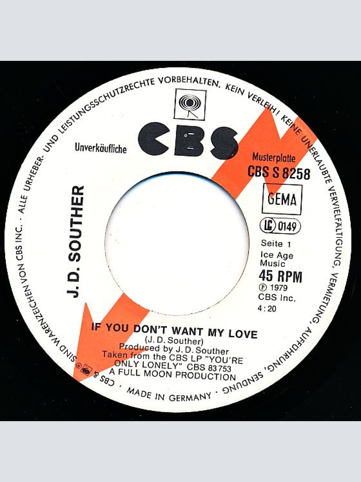 Vinyl / J. D. Souther* - If You Don't Want My Love