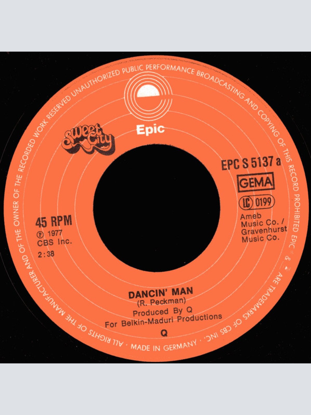 Vinyl / Q (36) - Dancin' Man