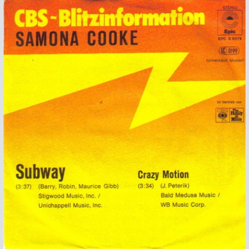 Vinyl / Samona Cooke - Subway