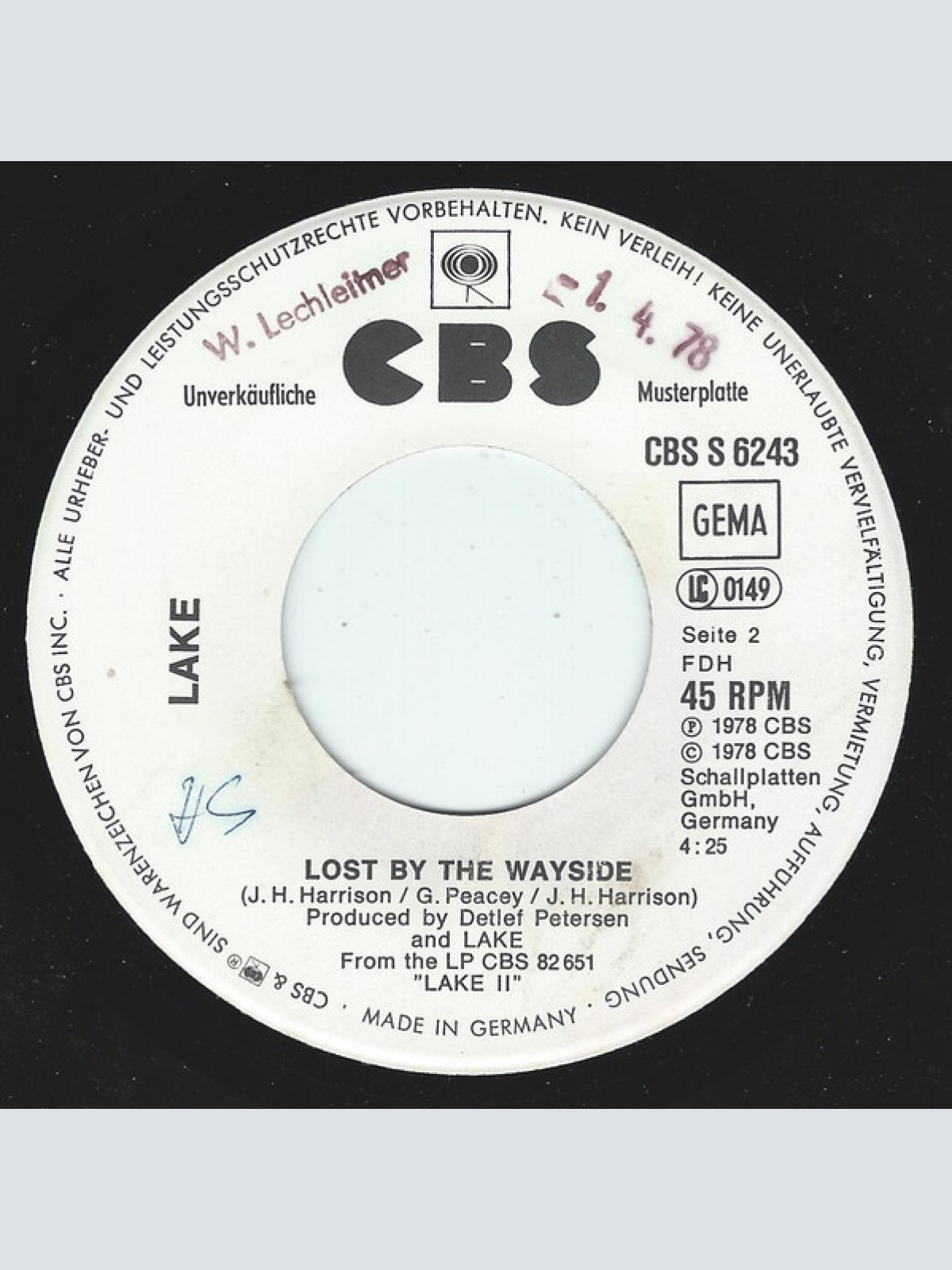 Vinyl / Lake (2) - Letters Of Love