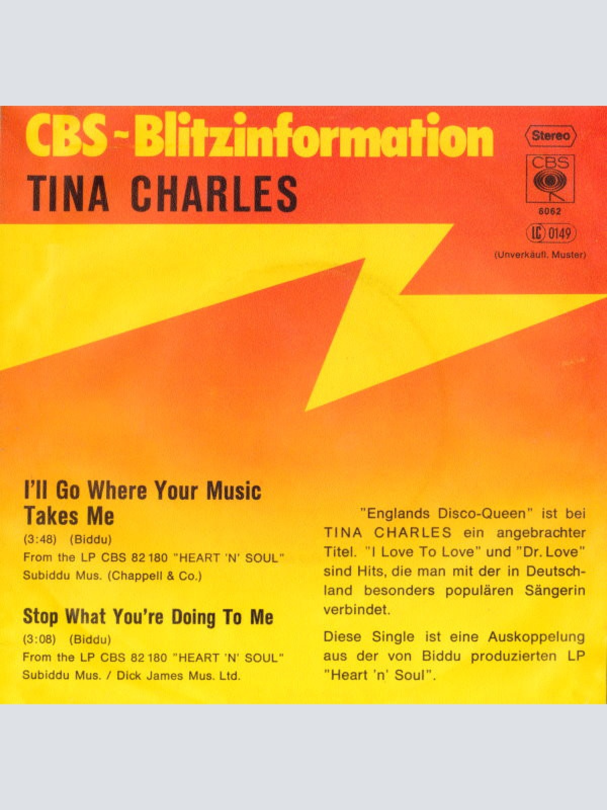 Vinyl / Tina Charles - I'll Go Where Your Music Takes Me