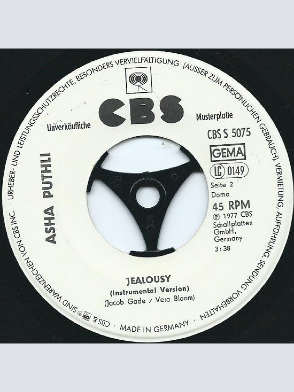 Vinyl / Asha Puthli - Jealousy