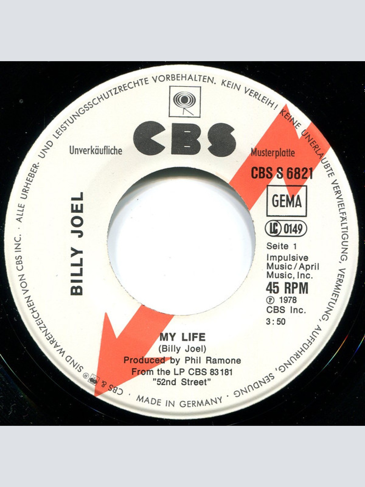 Vinyl / Billy Joel - My Life
