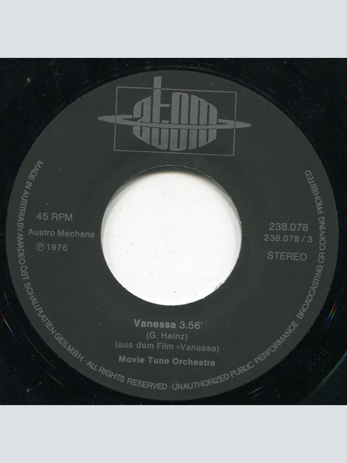 Vinyl / Movie Tune Orchestra - Vanessa