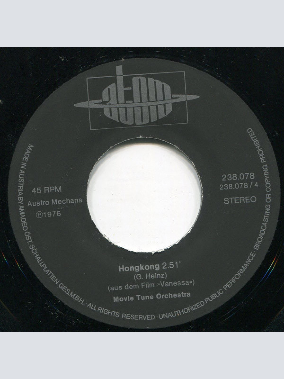 Vinyl / Movie Tune Orchestra - Vanessa