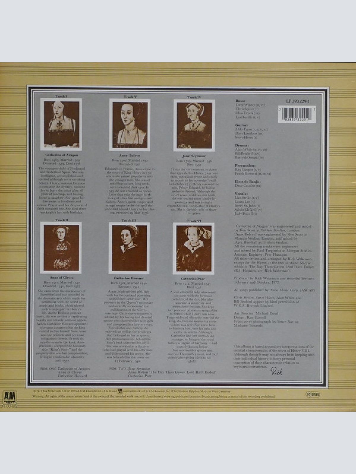 Vinyl / Rick Wakeman - The Six Wives Of Henry VIII