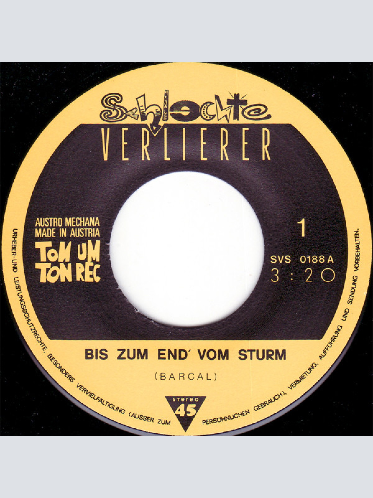 Vinyl / Schlechte Verlierer - Bis Zum End' Vom Sturm