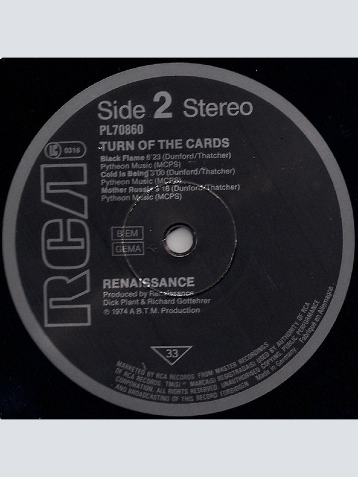 Vinyl / Renaissance (4) - Turn Of The Cards