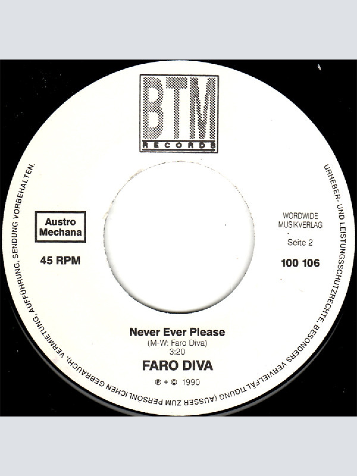 Vinyl / Faro Diva - Blue Coloured Eyes
