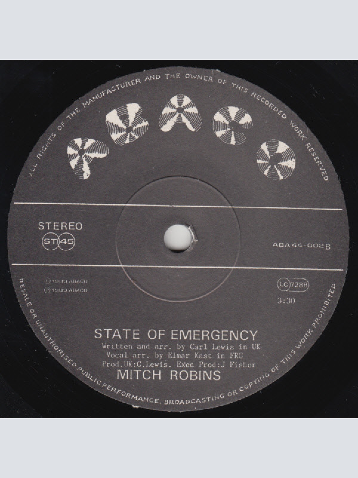 Vinyl / Mitch Robins - The Very First Time