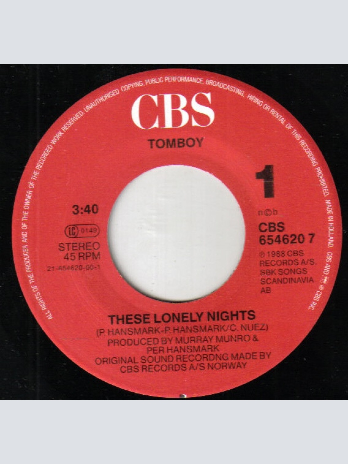 Vinyl / Tomboy (3) - These Lonely Nights