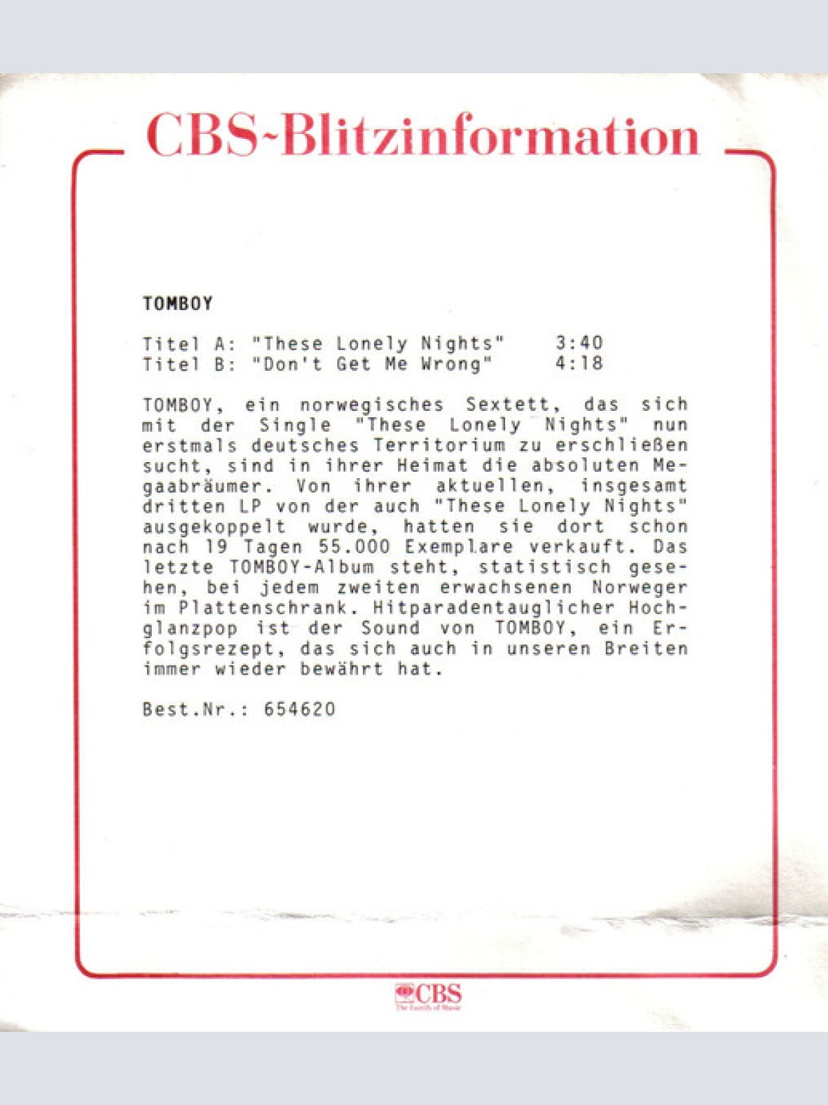 Vinyl / Tomboy (3) - These Lonely Nights