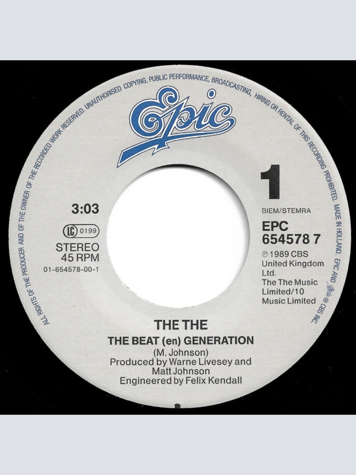 Vinyl / The The - The Beat(en) Generation