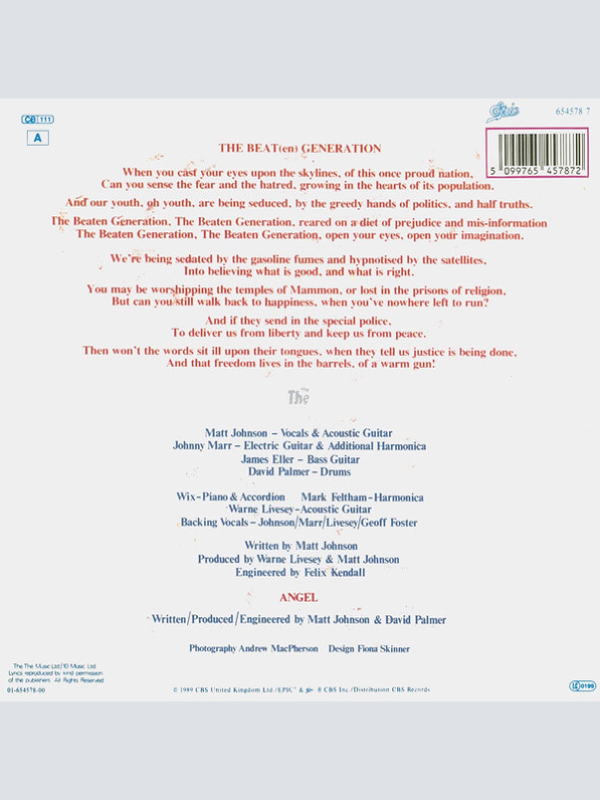 Vinyl / The The - The Beat(en) Generation