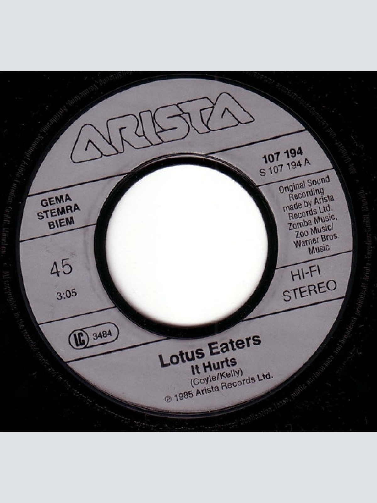 Vinyl / The Lotus Eaters - It Hurts