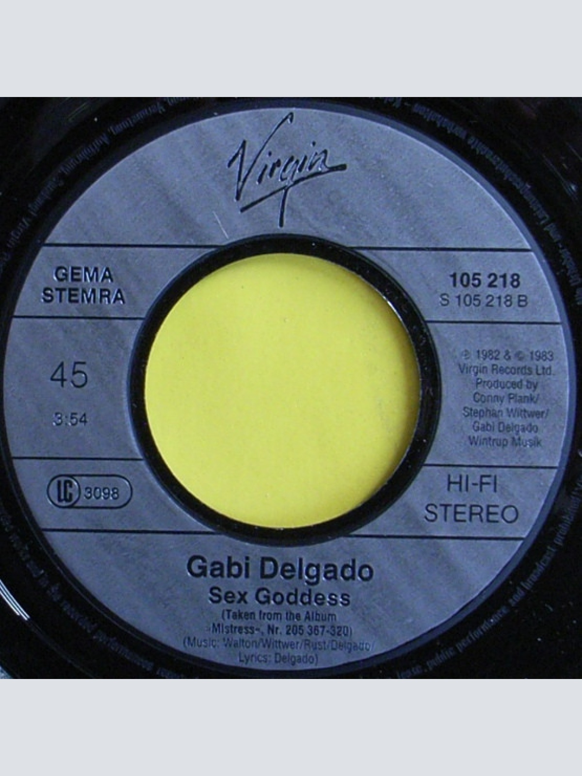 Vinyl / Gabi Delgado - History Of A Kiss