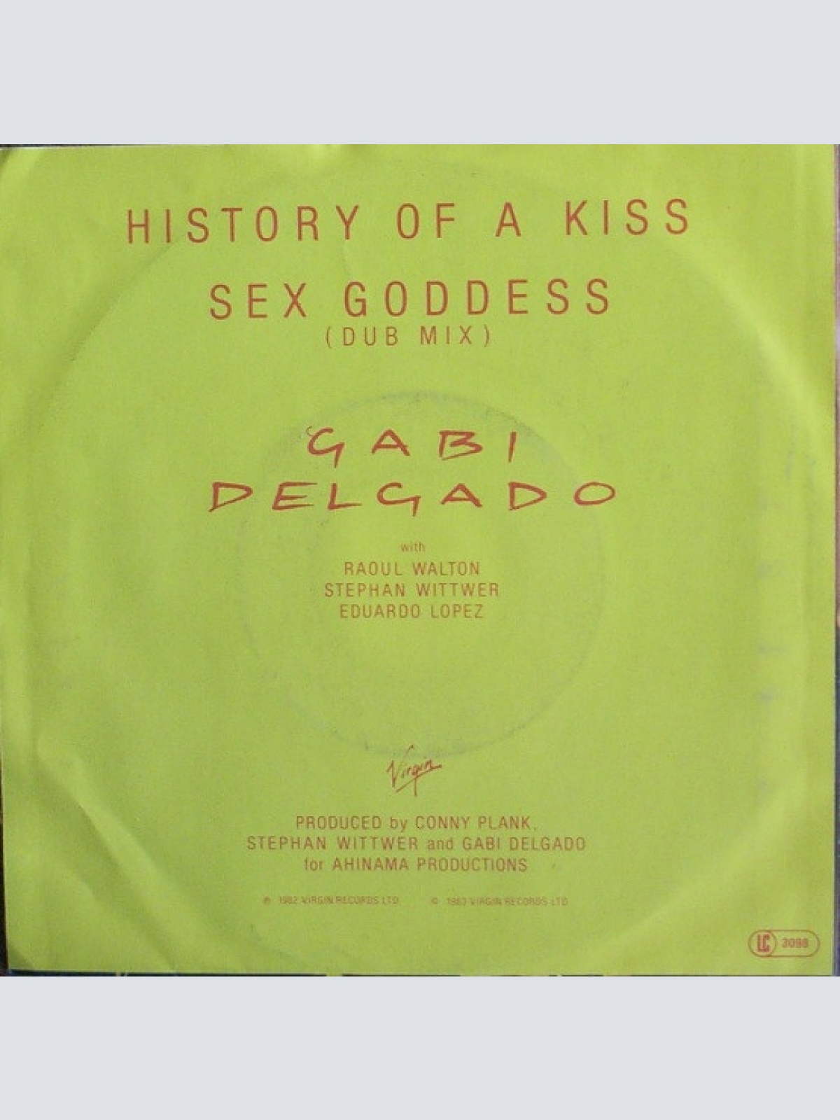 Vinyl / Gabi Delgado - History Of A Kiss
