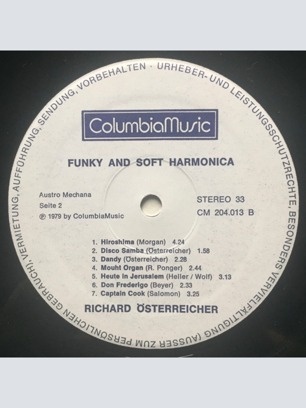 Vinyl / Richard Österreicher - Funky And Soft Harmonica