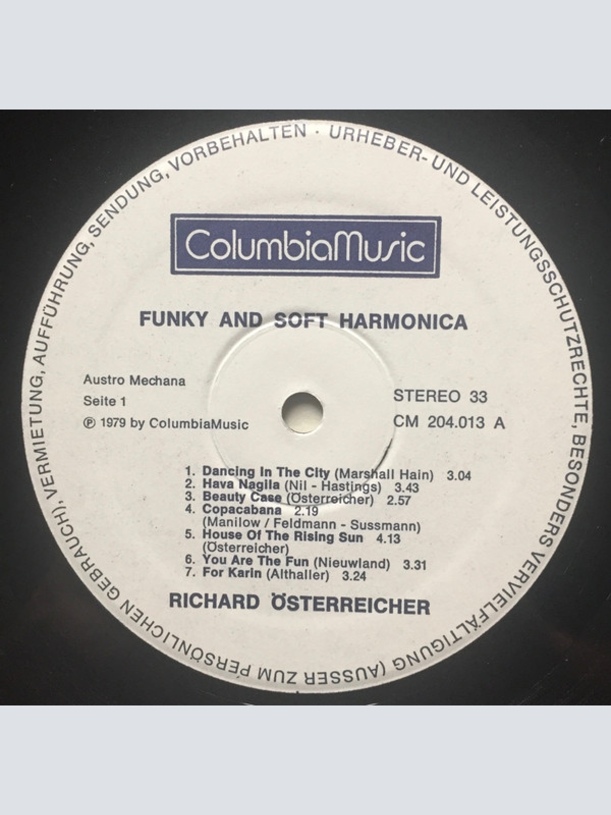 Vinyl / Richard Österreicher - Funky And Soft Harmonica