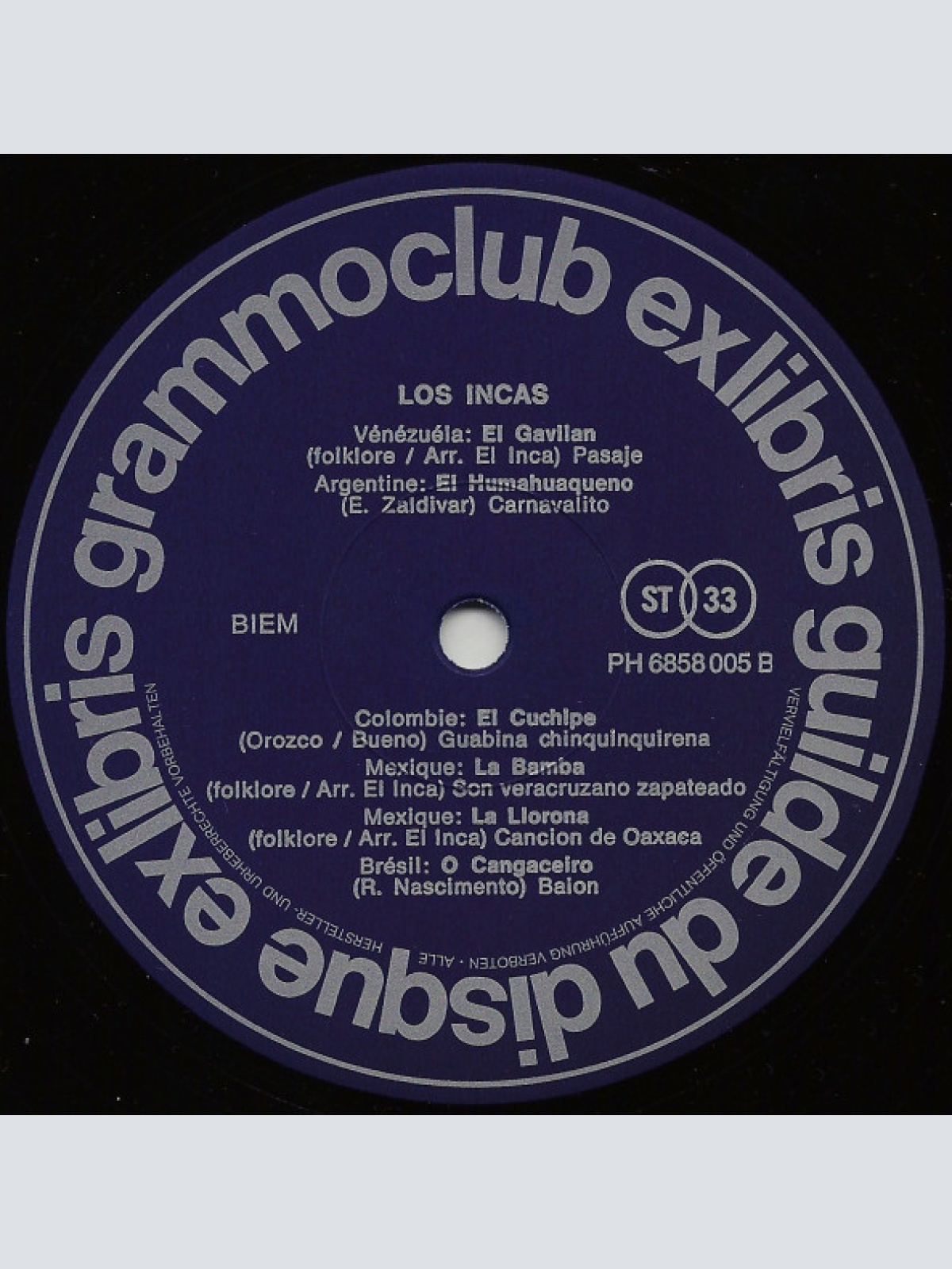 Vinyl / Los Incas - Los Incas