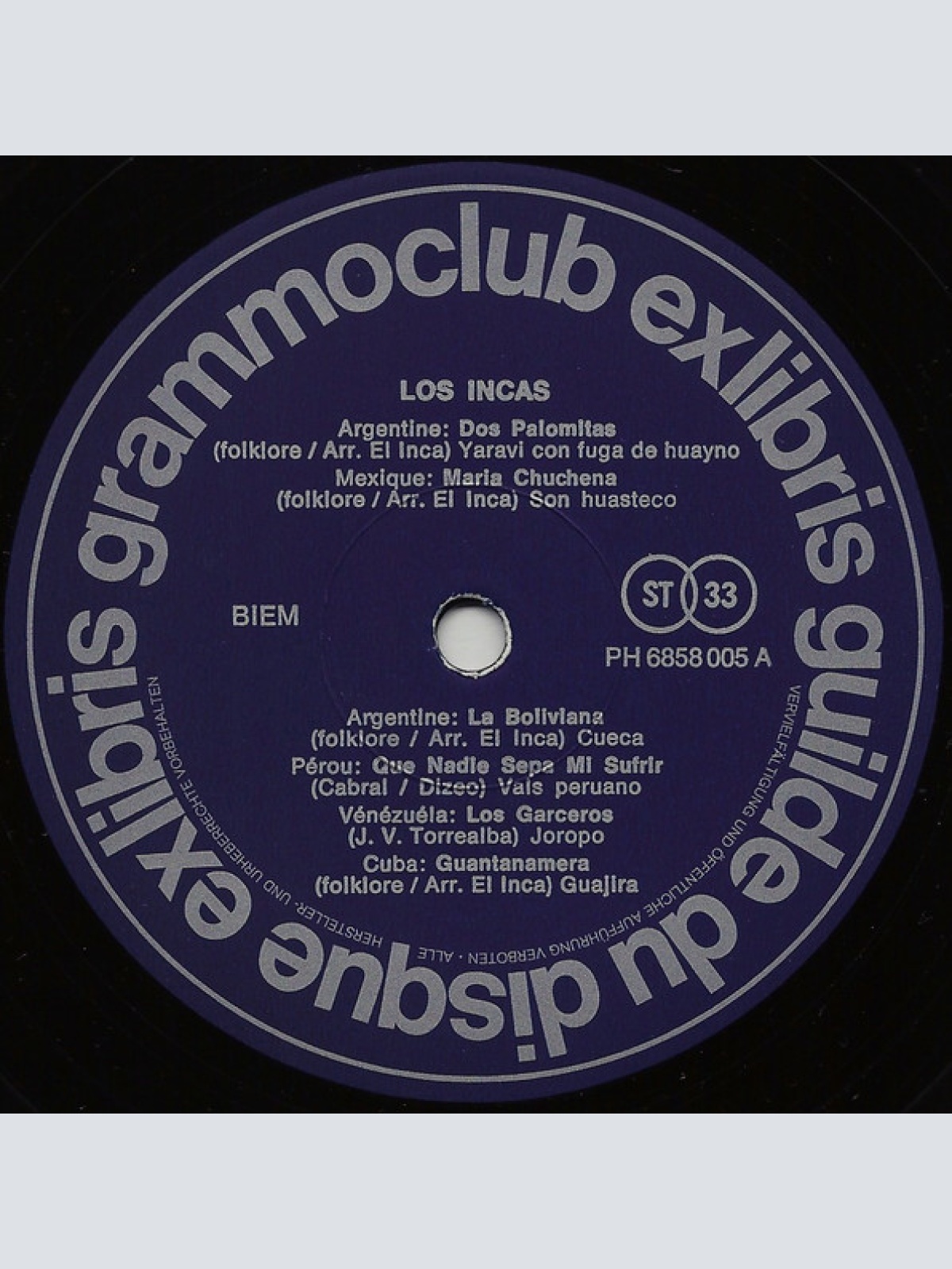 Vinyl / Los Incas - Los Incas