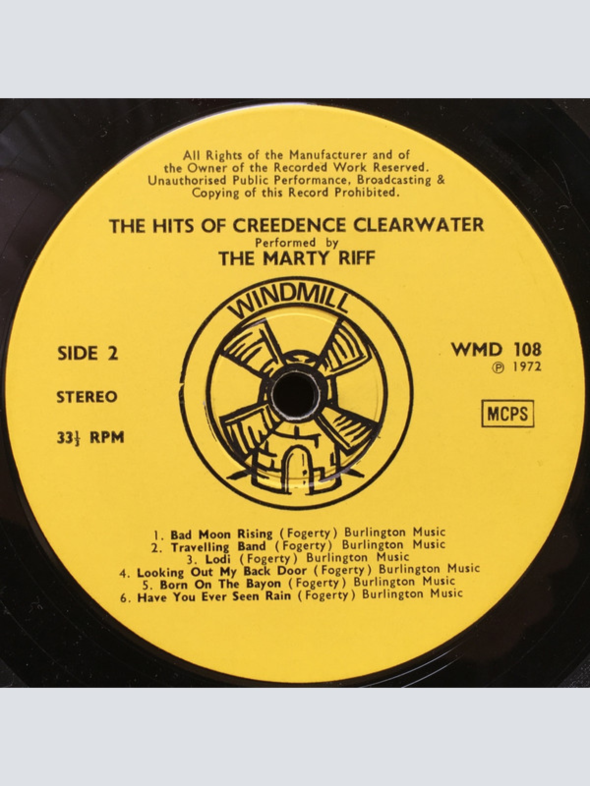 Vinyl / The Marty Riff Association - The Hits Of Creedence Clearwater Revival