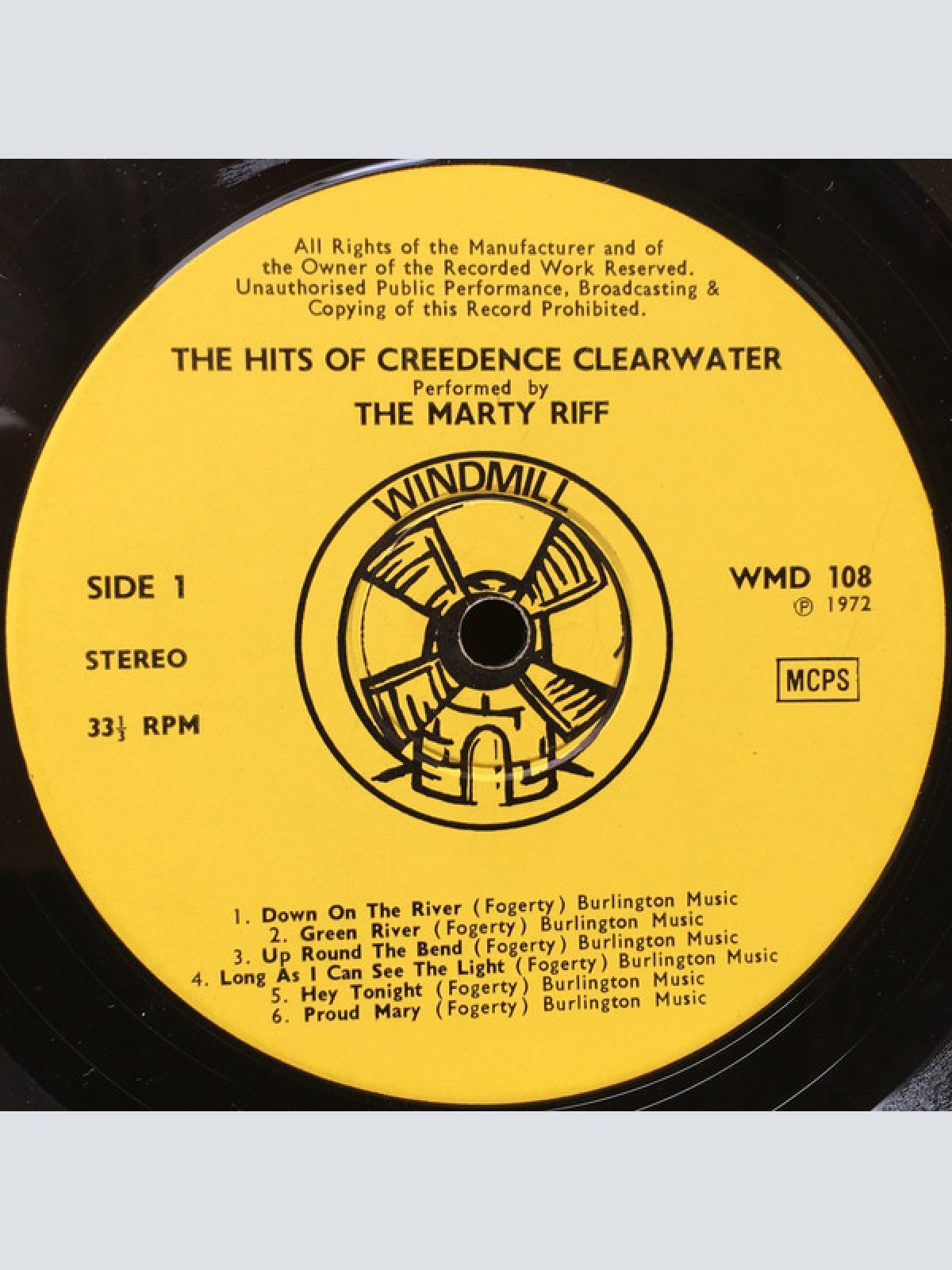 Vinyl / The Marty Riff Association - The Hits Of Creedence Clearwater Revival