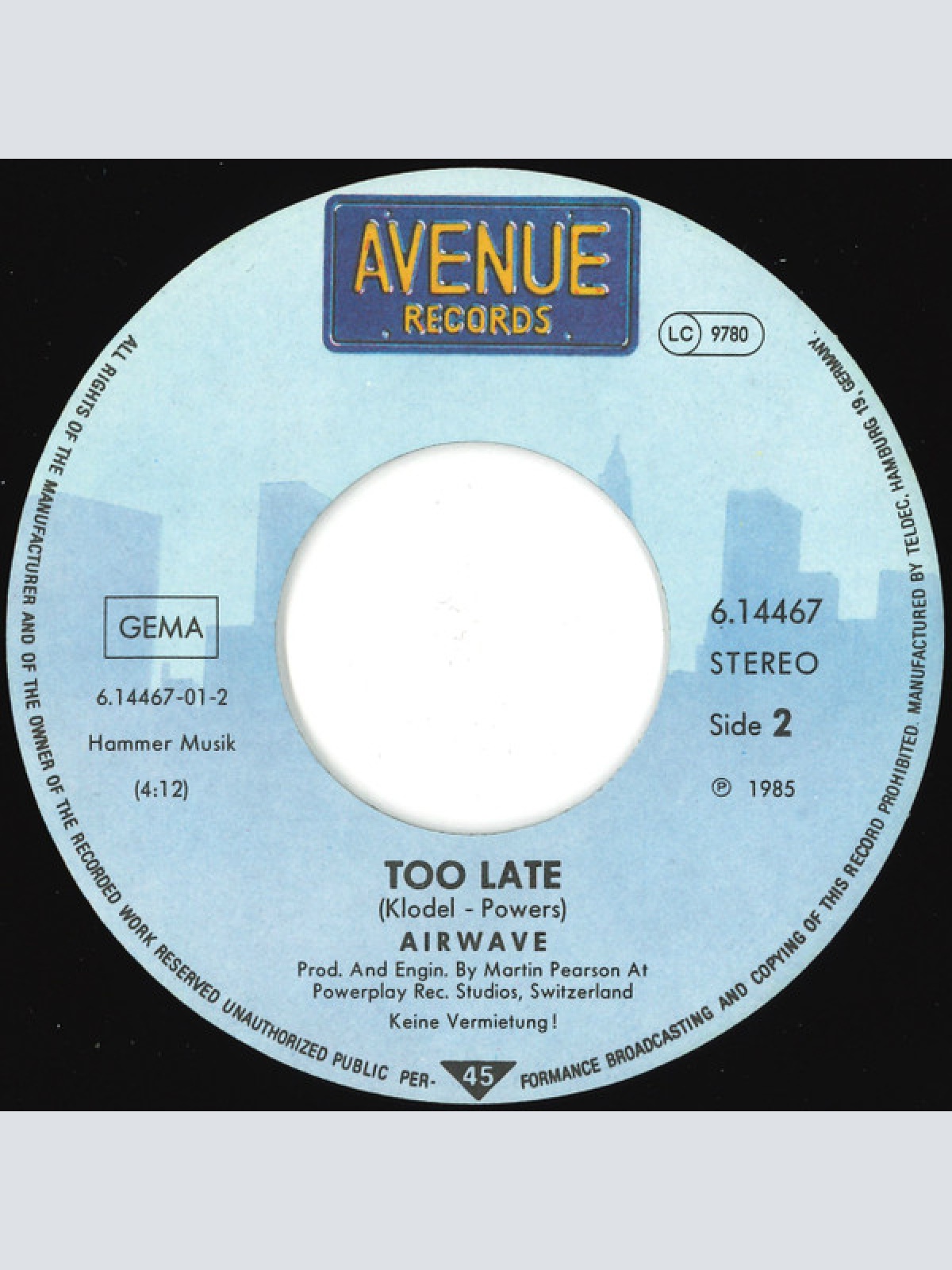 Vinyl / Airwave (4) - In The Heat