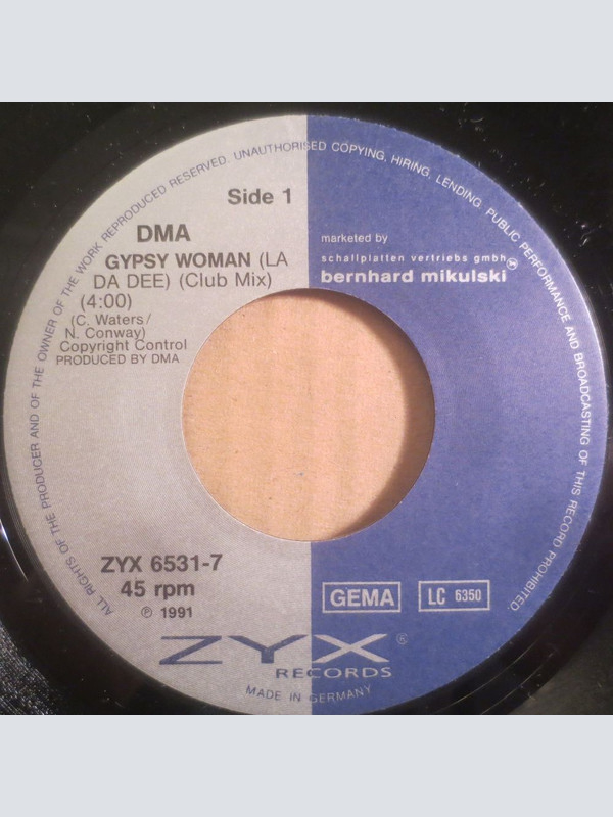 Vinyl / DMA (3) - Gypsy Woman (La Da Dee) (The Real Dance Version)