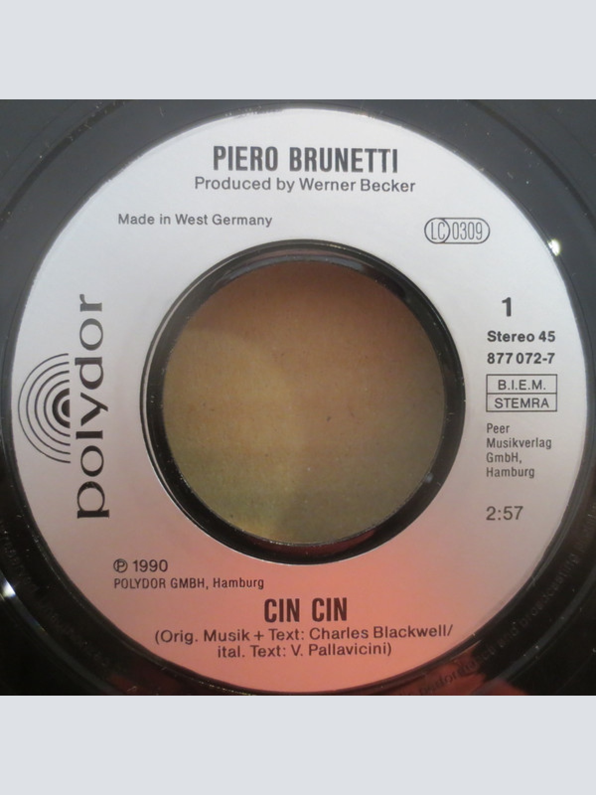 Vinyl / Piero Brunetti - Cin, Cin