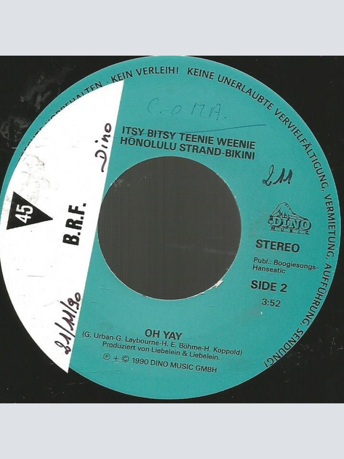 Vinyl / C.O.M.A. (6) - Itsy Bitsy Teenie Weene Honolulu Strand-Bikini