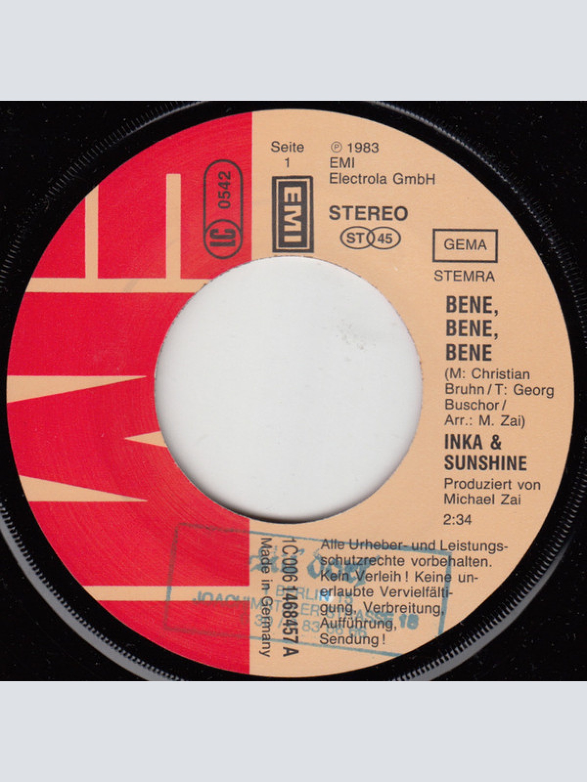 Vinyl / Inka & Sunshine - Bene Bene Bene