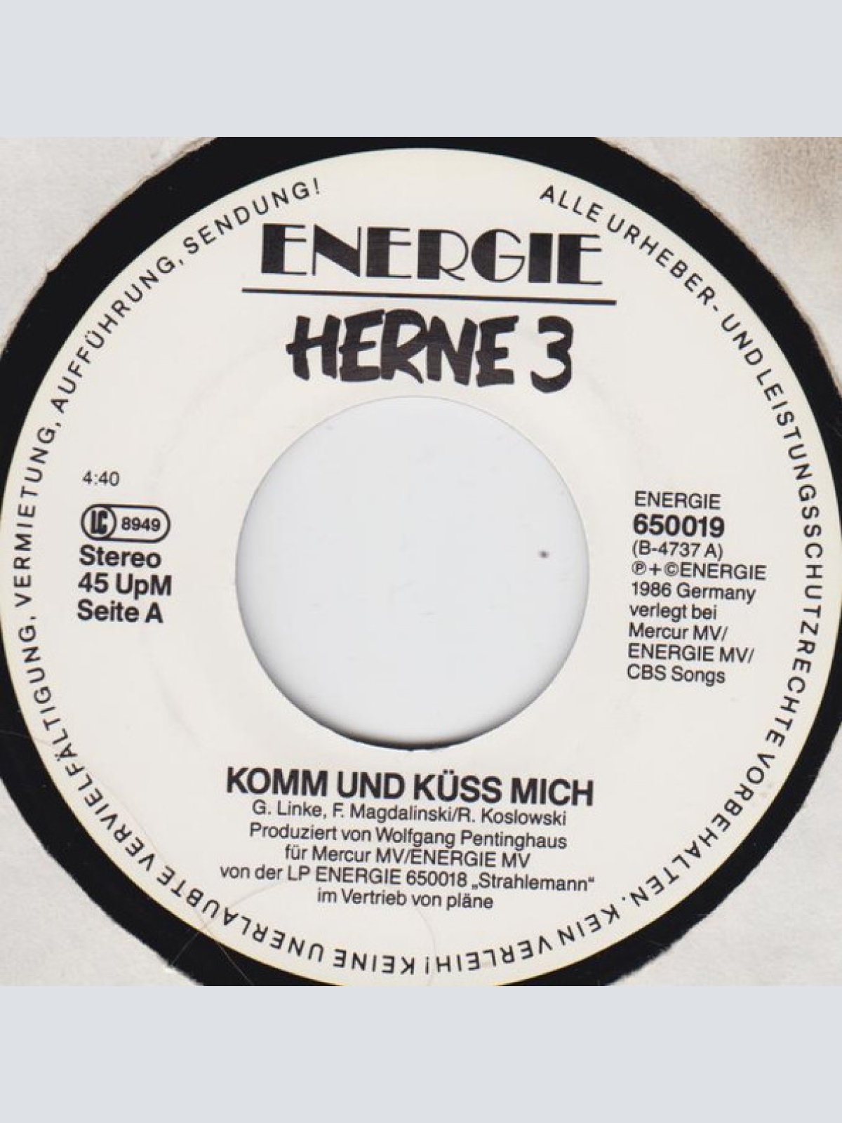 Vinyl / Herne 3 - Komm Und Küss Mich