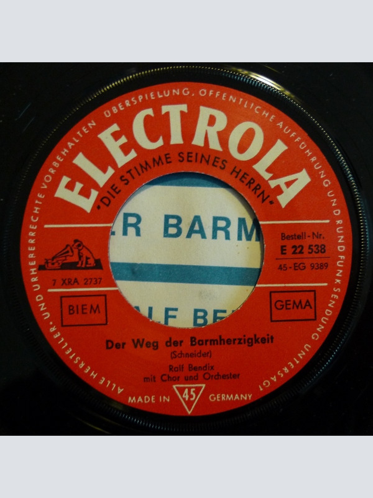 Vinyl / Ralf Bendix - Weil Du Ja Zu Mir Sagst