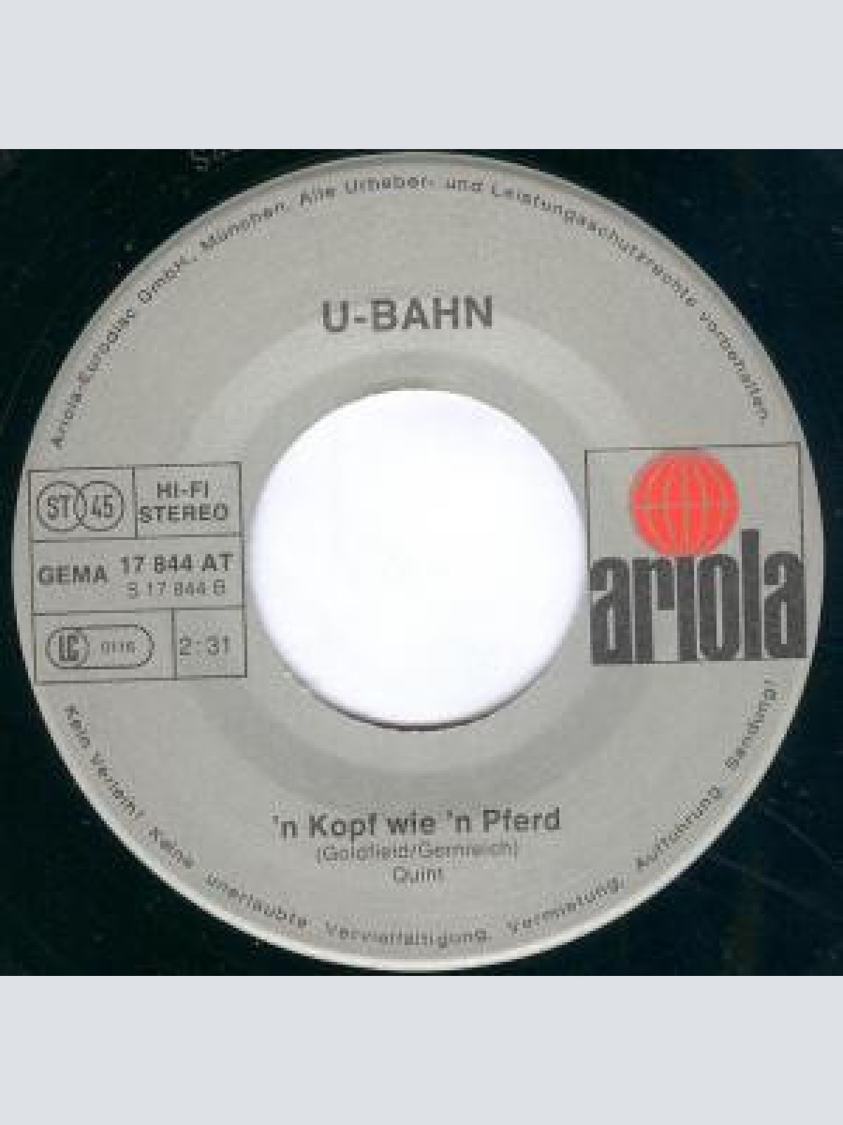 Vinyl / U-Bahn (5) - Psst.....Das Wanzen-Lied (Ein Heißer Tip)