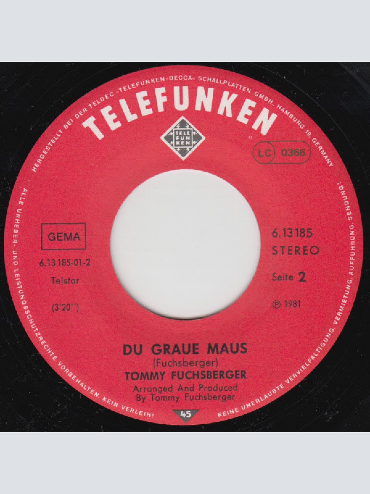 Vinyl / Tommy Fuchsberger* - T.V.–Television