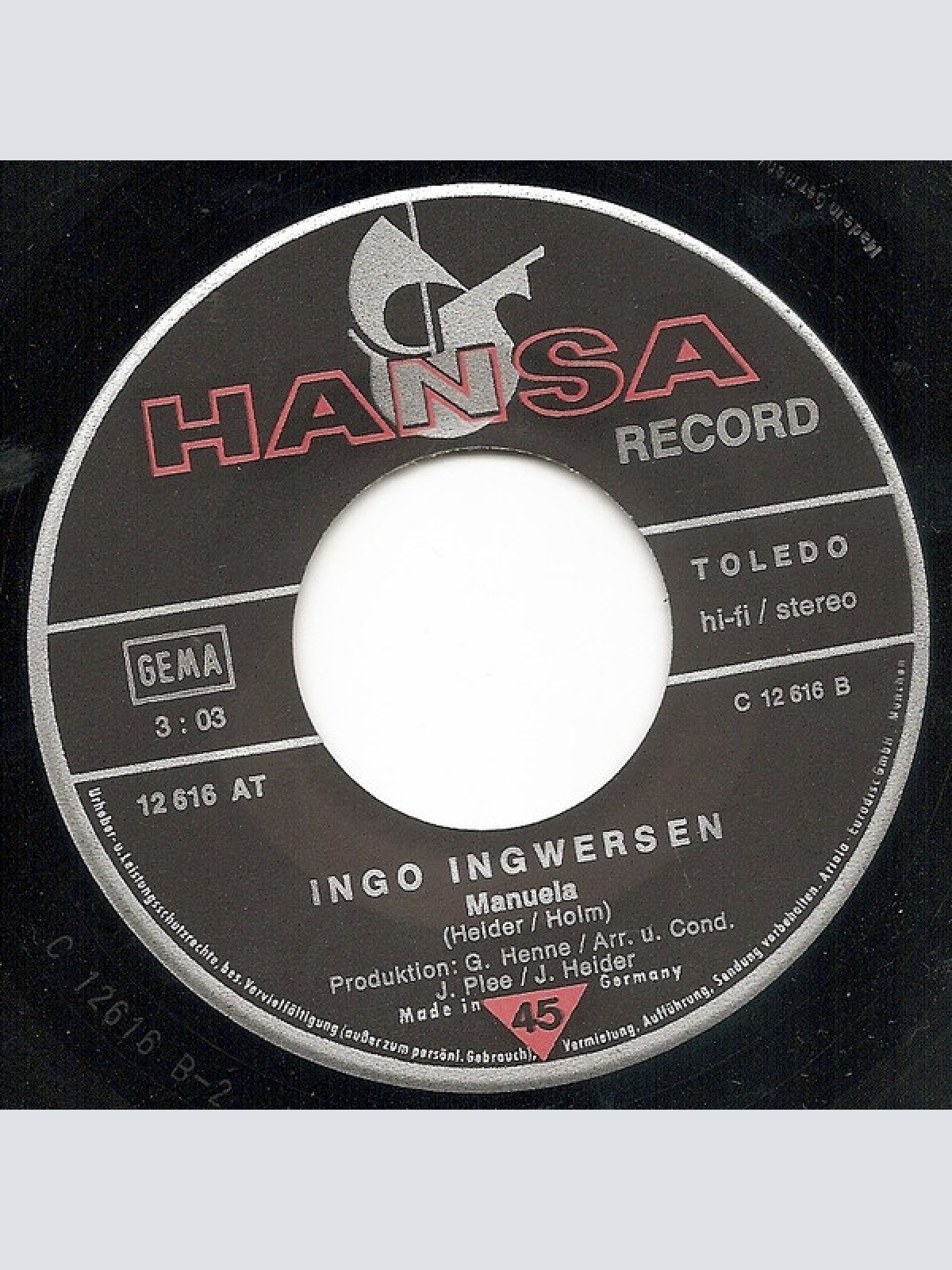 Vinyl / Ingo Ingwersen - Irgendwann Seh'n Wir Uns Wieder