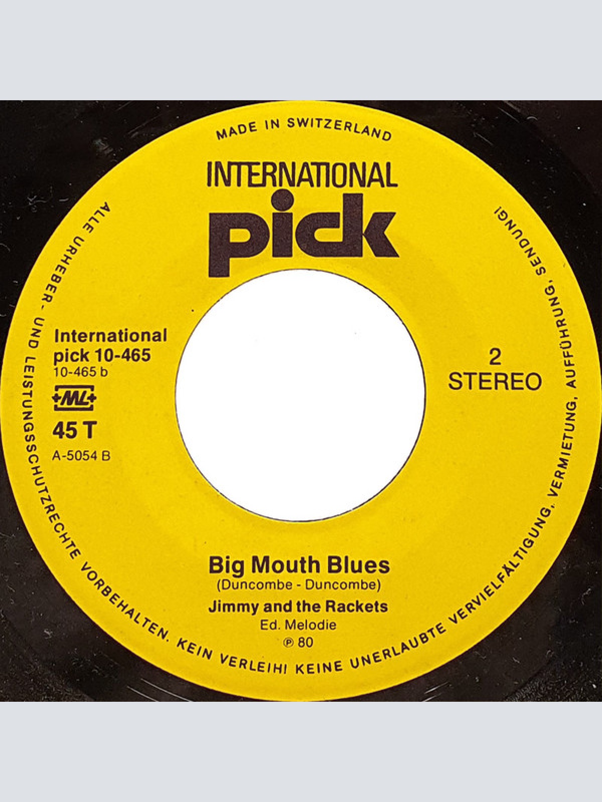 Vinyl / Jimmy And The Rackets* - This Is Rock'n'Roll