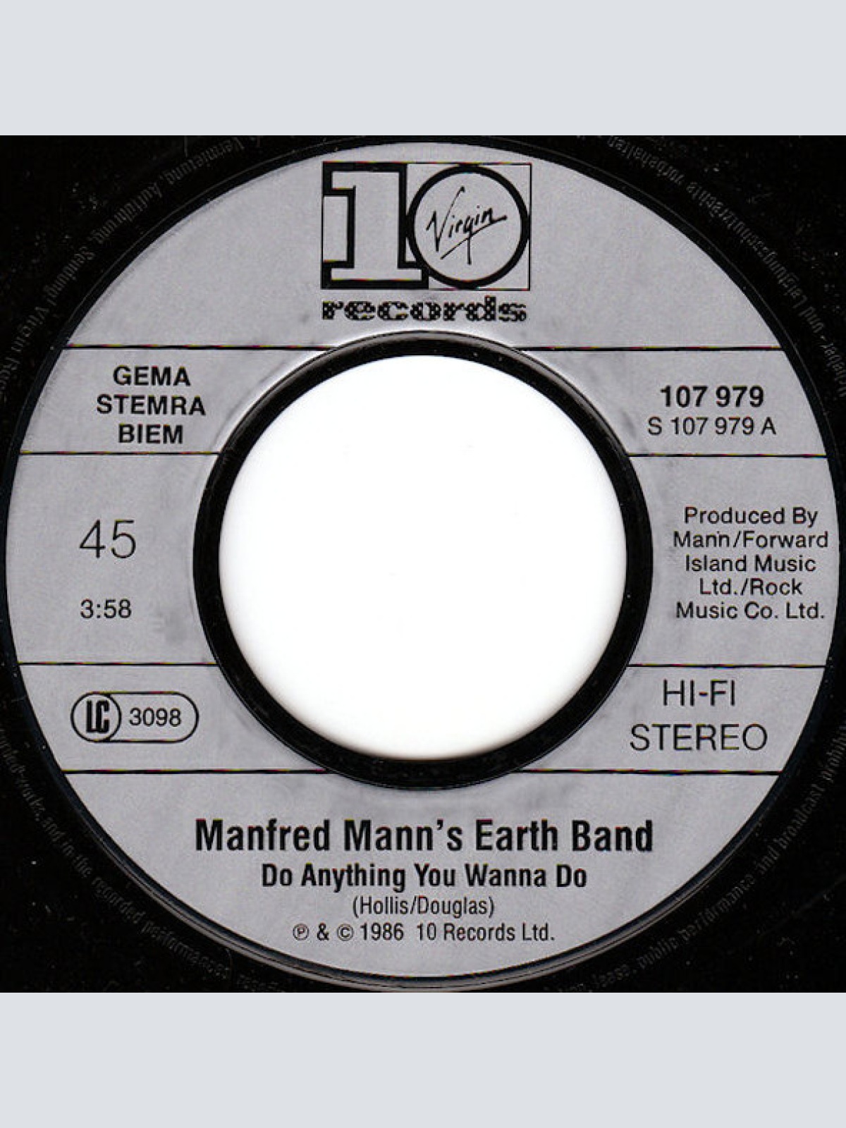 Vinyl / Manfred Mann's Earth Band With Chris Thompson - Do Anything You Wanna Do