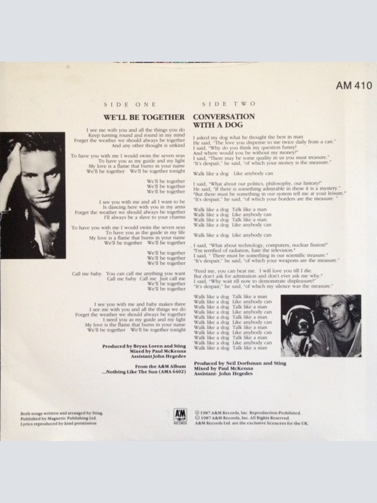 Vinyl / Sting - We'll Be Together