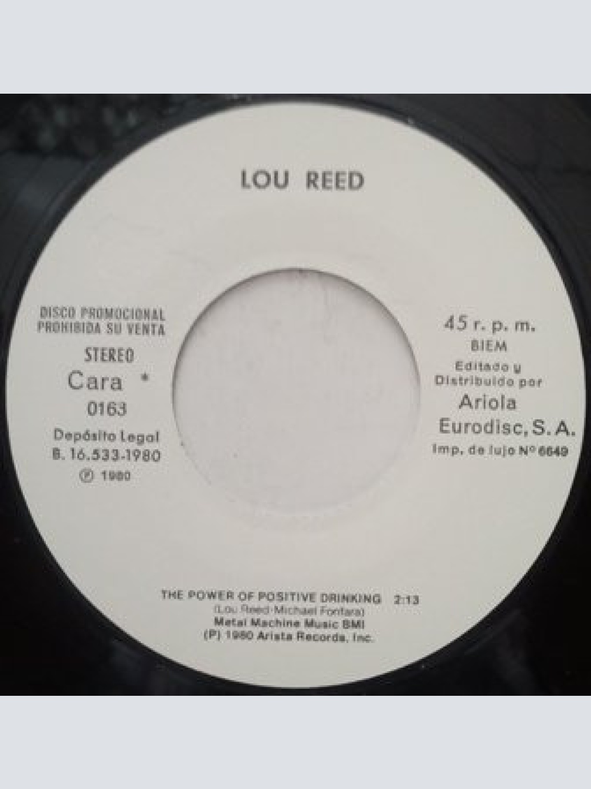Vinyl / Lou Reed - The Power Of Positive Drinking