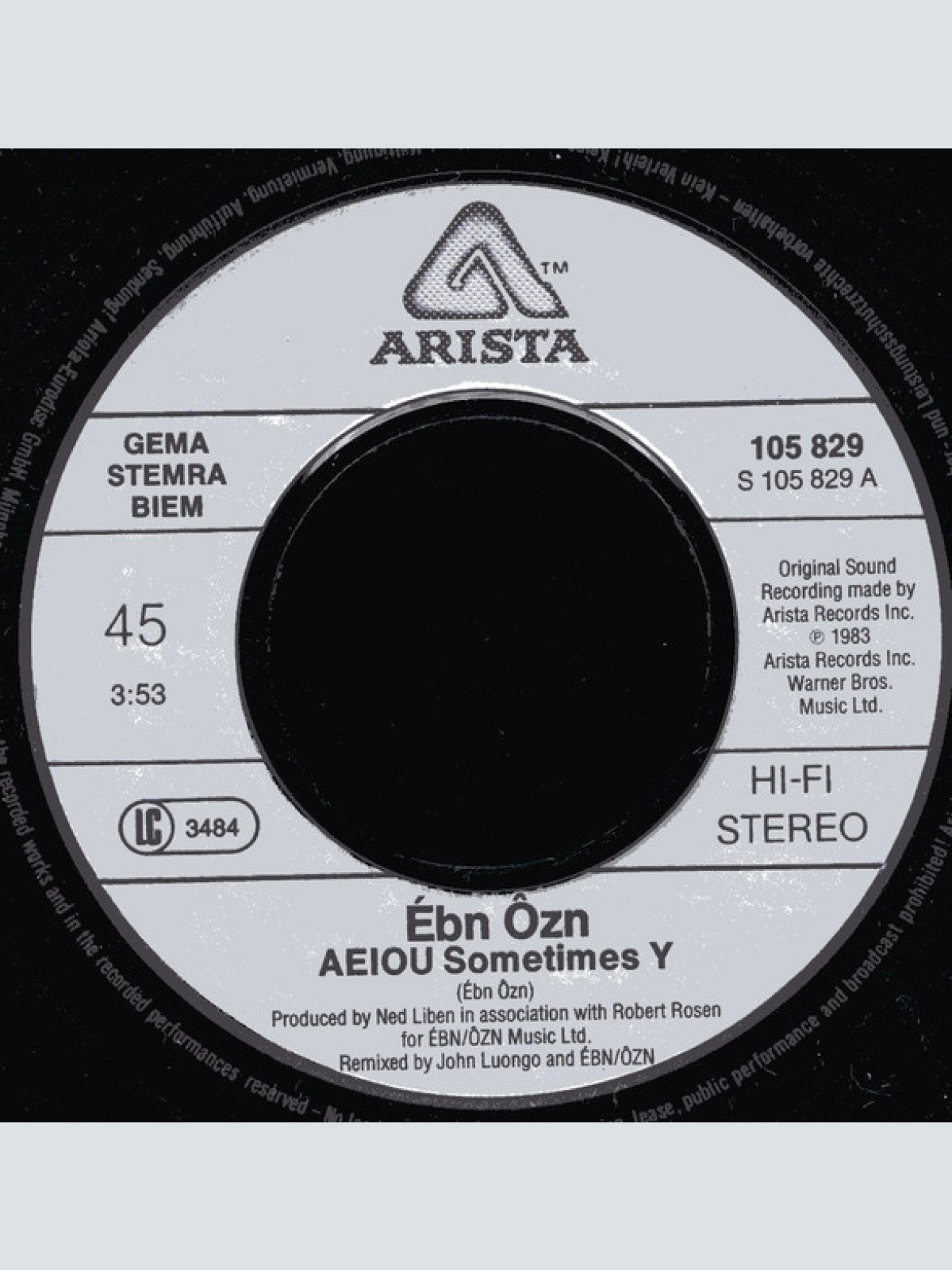 Vinyl / Ēbn-Ōzn - Aeiou Sometimes Y