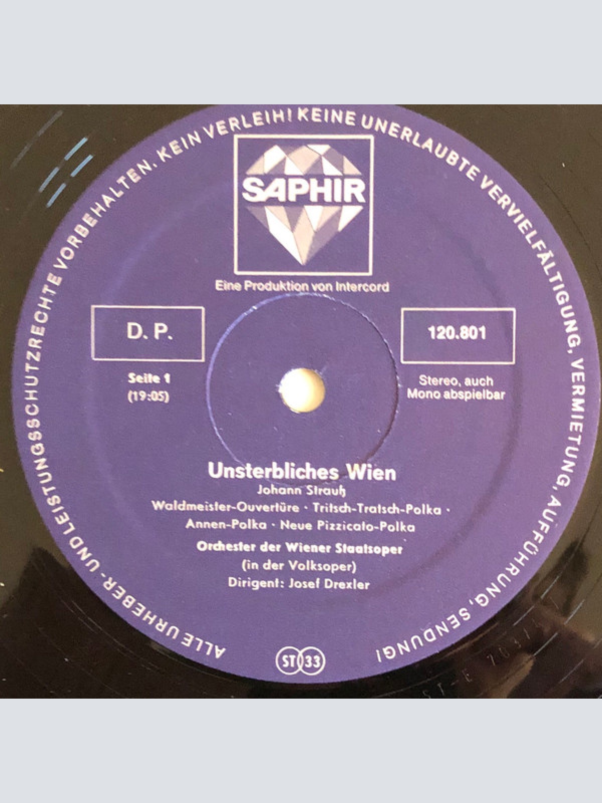 Vinyl / Johann-* Und Josef-Strauß*, Orchester Der Wiener Staatsoper, Josef Drexler - Unsterbliches Wien (Großes Johann- Und Josef-Strauß-Konzert)
