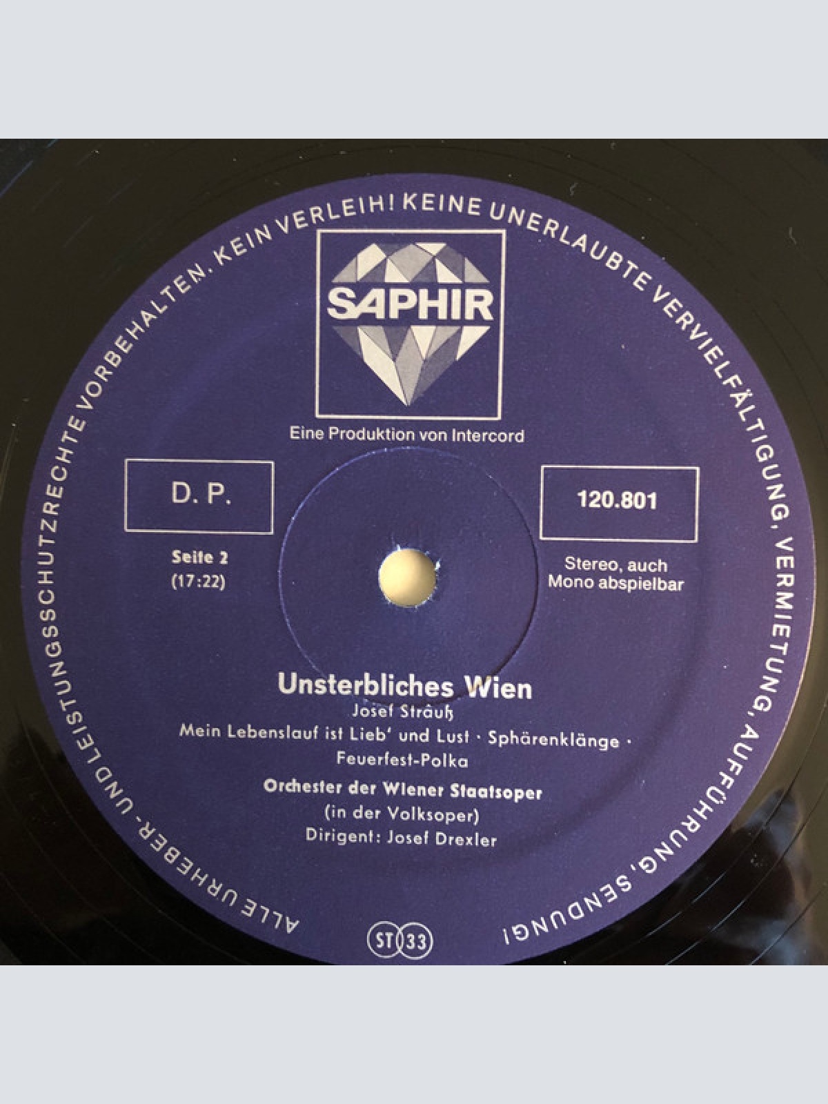 Vinyl / Johann-* Und Josef-Strauß*, Orchester Der Wiener Staatsoper, Josef Drexler - Unsterbliches Wien (Großes Johann- Und Josef-Strauß-Konzert)