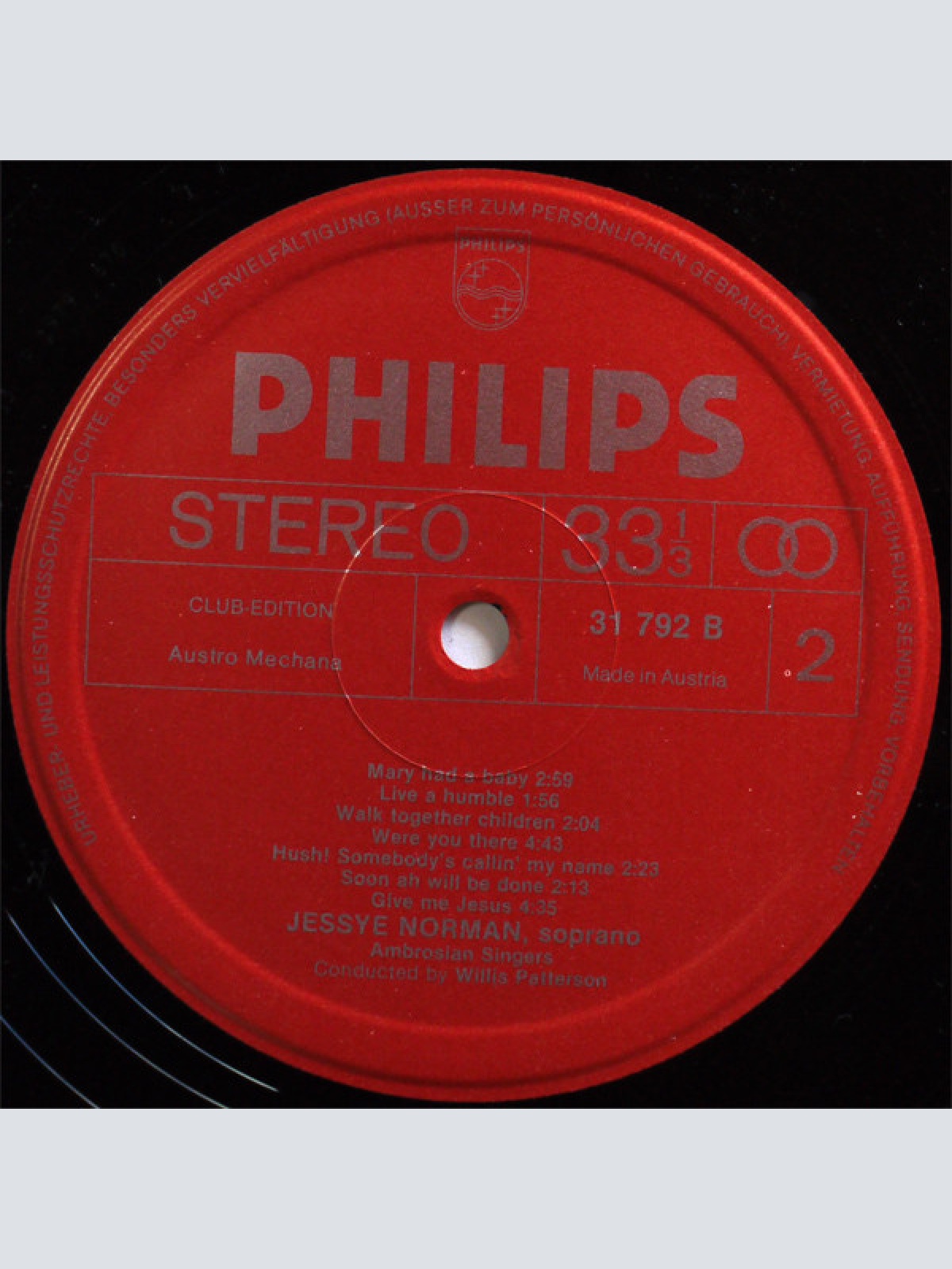 Vinyl / Jessye Norman - Negro Spirituals