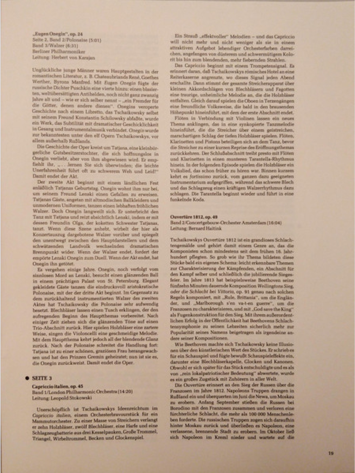 Vinyl / Peter Iljitsch Tschaikowsky* - Grosse Meister Der Musik