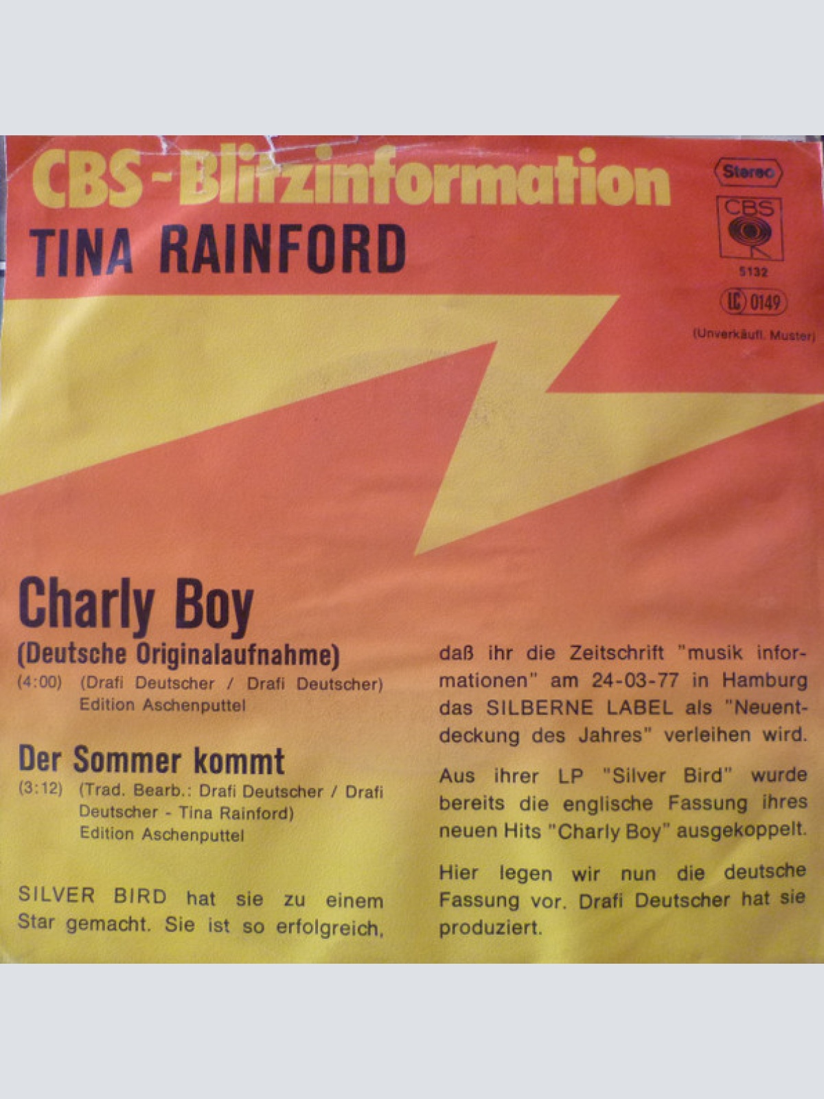 Vinyl / Tina Rainford - Charly Boy