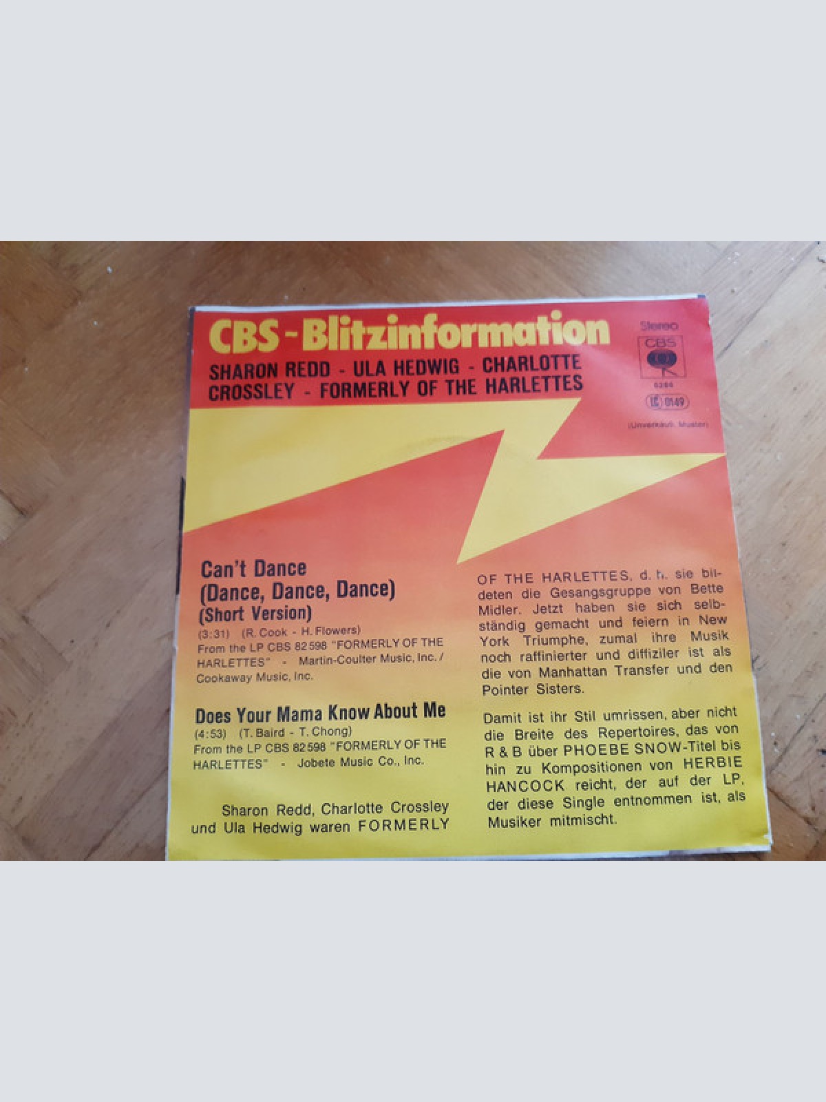 Vinyl / Sharon Redd, Ula Hedwig, Charlotte Crossley - Can't Dance (Dance Dance Dance)