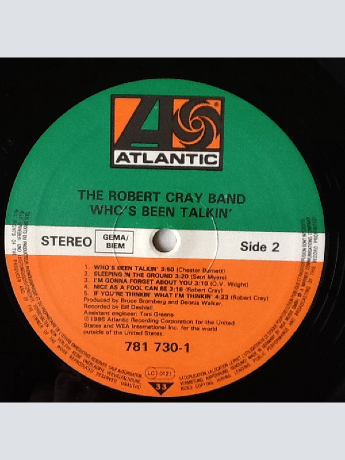 Vinyl / The Robert Cray Band - Who's Been Talkin'