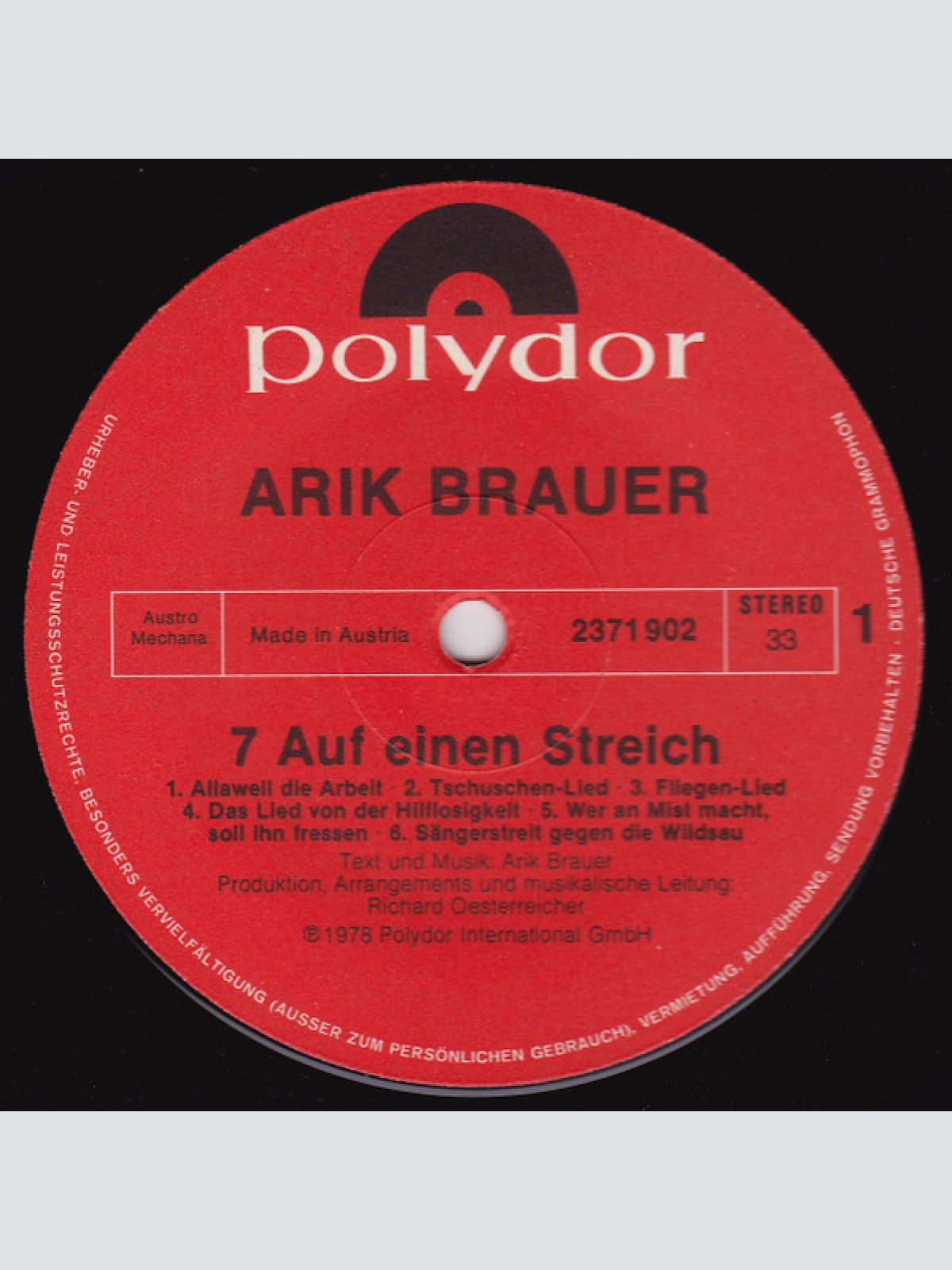 Vinyl / Arik Brauer - 7 Auf Einen Streich